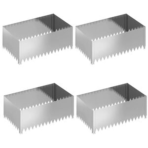 vidaXL Bordura per Prato 4 pcs 100 x 60 x 35 cm Acciaio Argento