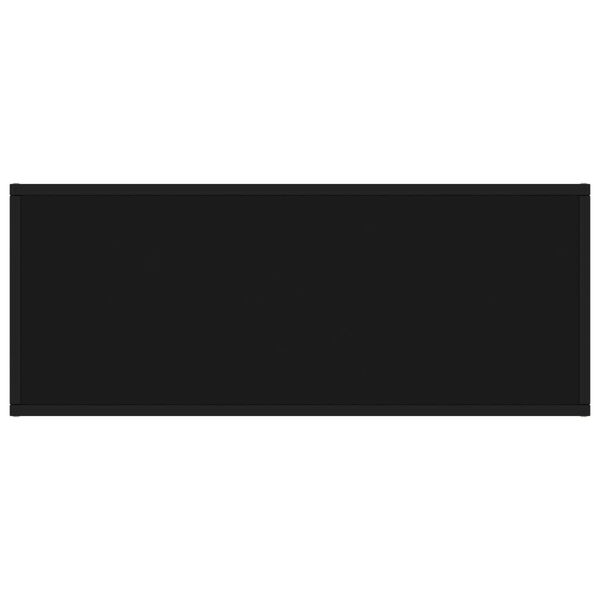 vidaXL Mobile TV Nero con Vetro Nero 100x40x40 cm