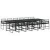 vidaXL Set da Pranzo da Giardino 13pz Nero in Polyrattan