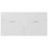 vidaXL Set Mobili da Bagno 2 pz Bianco in Legno Multistrato