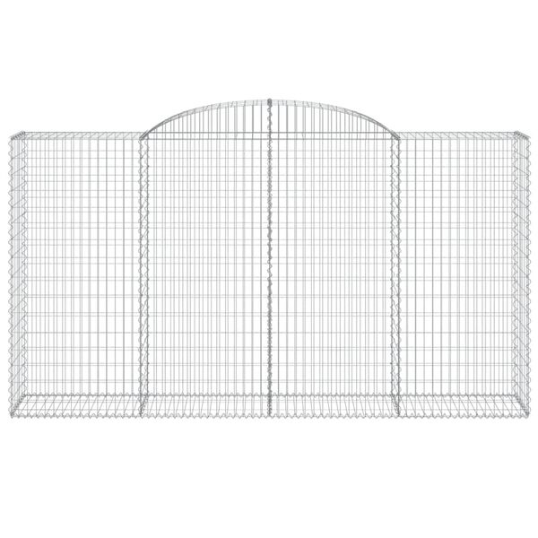 vidaXL Cesti Gabbioni ad Arco 9 pz 300x50x160/180 cm Ferro Zincato