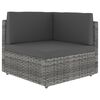 vidaXL Set Divani da Giardino 7 pz in Polyrattan Grigio
