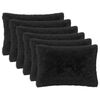 vidaXL Cuscino con cuscino HEERLEN 2 pz Nero Fleece PV