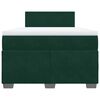vidaXL Giroletto a Molle con Materasso Verde Scuro 120x190 cm Velluto