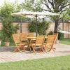 vidaXL Set da Pranzo per Giardino 7 pcs Marrone