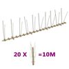 vidaXL Set Dissuasori per Uccelli e Piccioni 20 pz 2 File 10 m