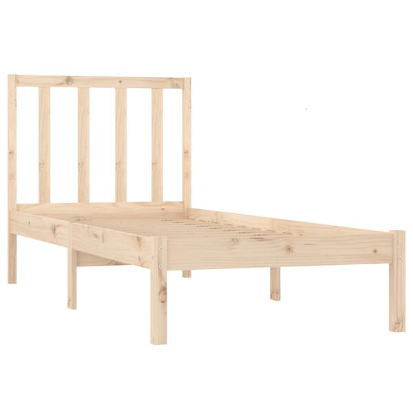 vidaXL Giroletto senza Materasso 75x190 cm in Legno Massello di Pino