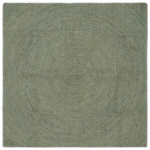 vidaXL Tappeti per area Verde Oliva 120 x 120 cm Juta