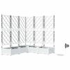 vidaXL Vaso da giardino 5 pz Bianco 120 x 120 x 126 cm PP