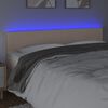 vidaXL Testiera Cappuccino a LED 200x5x78/88 cm in Similpelle
