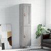 vidaXL Credenza Grigio Sonoma 34,5x34x180 cm in Legno Multistrato