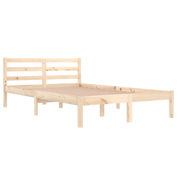 vidaXL Telaio Letto in Legno Massello di Pino 120x200 cm