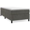 vidaXL Giroletto a Molle con Materasso Grigio Scuro 90x200 cm Velluto