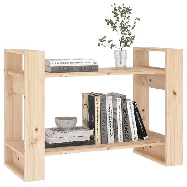 vidaXL Libreria/Divisorio 80x35x56,5 cm in Legno Massello di Pino