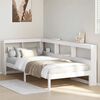 vidaXL Letto Libreria senza Materasso Bianco 90x190 cm Massello Pino