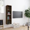 vidaXL Libreria/Mobile TV Rovere Fumo 143x30x36cm in Legno Multistrato