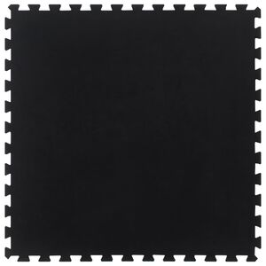 vidaXL Piastrella per Pavimenti in Gomma Nera 12 mm 100x100 cm