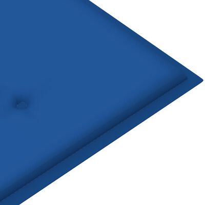 vidaXL Panchina Batavia Cuscino Blu Reale 150 cm Legno Massello Teak