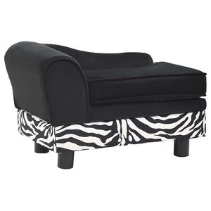 vidaXL Divano per Cani Nero 57x34x36 cm in Peluche
