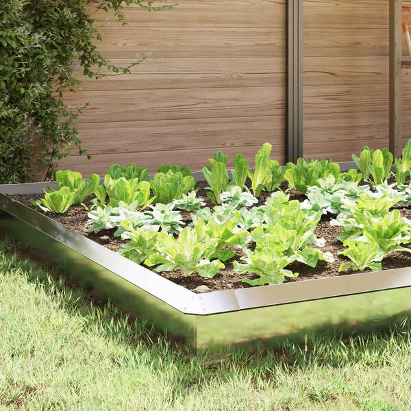 vidaXL Recinzioni per lumache 16 pcs Argento Acciaio inossidabile