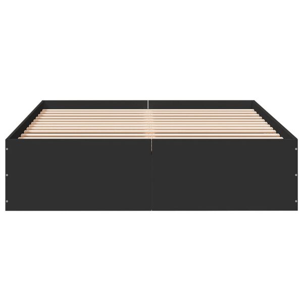 vidaXL Giroletto Nero 120x200 cm in Legno Multistrato