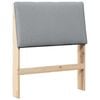 vidaXL Testiera imbottita Grigio chiaro 75 cm Pino massello