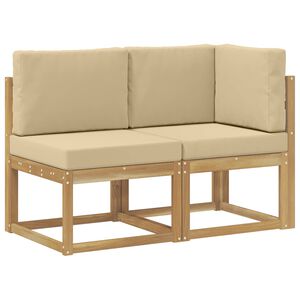 vidaXL Divano modulare da esterno e angolare 2 Pezzo Bianco