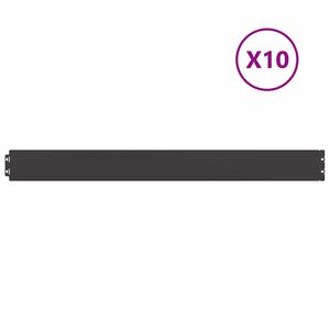 vidaXL Bordure per Prato 10 pz Nere Acciaio Laminato a Freddo