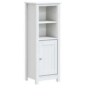vidaXL Mobile da Bagno BERG Bianco 40x34x110 cm Legno Massello di Pino