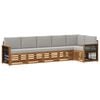 vidaXL Set divano sezionale con cuscino 5 pcs Naturale e Grigio Chiaro