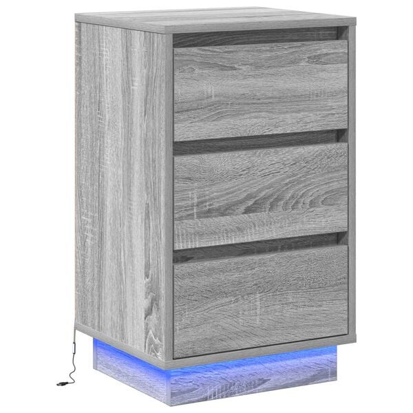 vidaXL Armadio da Notte Grigio 39 x 34,5 x 65 cm Legno multistrato