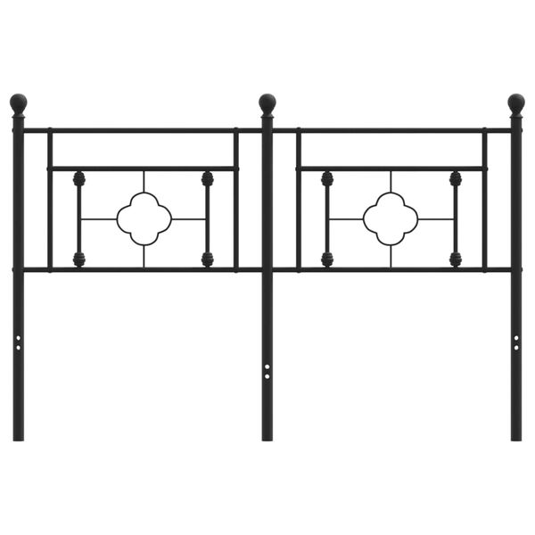 vidaXL Testiera di Ricambio in Metallo Nero 140 cm