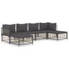 vidaXL Set Divani da Giardino 6 pz con Cuscini Antracite in Polyrattan