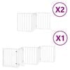 vidaXL Cancello Cani Porta Pieghevole Bianco 12 Pannelli 600 cm Pioppo