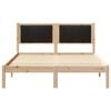 vidaXL Letto con Testiera Rivestita Nero 140 x 190 cm Pino massello