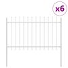 vidaXL Recinzione per Giardino WOERDEN 6 pz 10,2 x 1,2 m Bianco