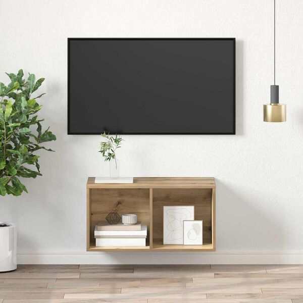 vidaXL Set mobile TV Rovere artigianale 37 x 37 x 72 cm