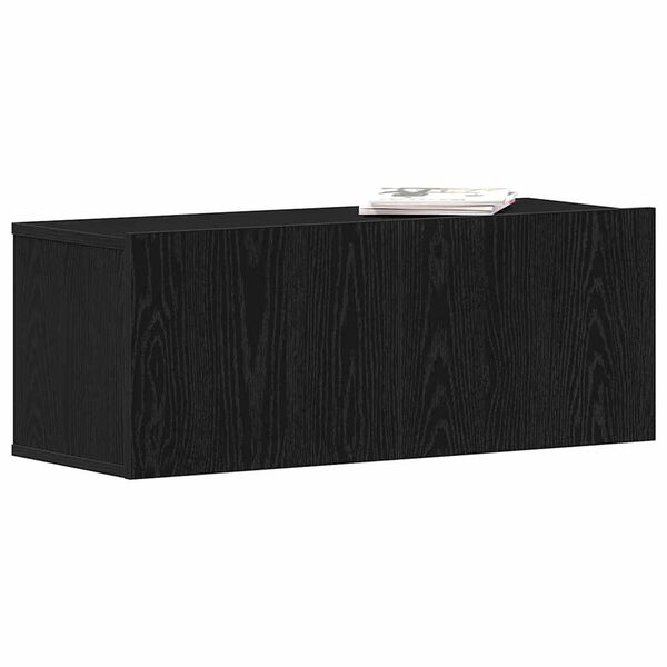 vidaXL Mobili TV Rovere nero 80 x 30 x 30 cm Legno multistrato