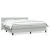 vidaXL Giroletto a Molle con Materasso Grigio Chiaro 200x210cm Velluto