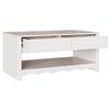 vidaXL Tavolino da salotto con cassetto Drammen Bianco 99 x 55 x 45 cm