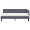 vidaXL Struttura Letto Angolare con Materasso 2 pcs Grigio Velluto
