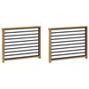 vidaXL Modulo Braccioli 2 pcs Bianco 80 x 6 x 61 cm