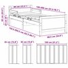 vidaXL Struttura del letto Marrone 80 x 200 cm Pino massello