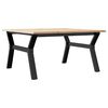 vidaXL Tavolino da Salotto Telaio a Y 80x80x45 cm Legno Pino e Acciaio