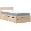 vidaXL Letto con Cassetti e Materasso 90x190 cm Legno Massello di Pino