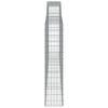 vidaXL Cesti Gabbioni ad Arco 8 pz 400x30x140/160 cm Ferro Zincato