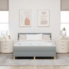 vidaXL Letto box spring con materasso Grigio chiaro 140 x 200 cm