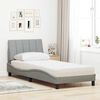 vidaXL Letto con Materasso Hanko Grigio Chiaro 80x200 cm in Tessuto