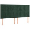vidaXL Giroletto a Molle con Materasso Verde Scuro 160x200 cm Velluto