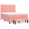 vidaXL Giroletto a Molle con Materasso Rosa 140x200 cm in Velluto